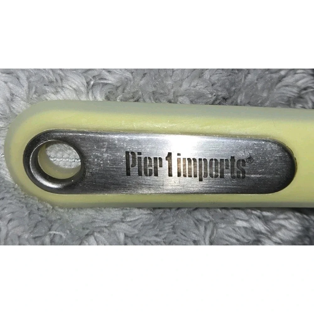 Pier 1‎ Imports light Yellow Solid Silicone Slotted Spoon Cooking Utensil